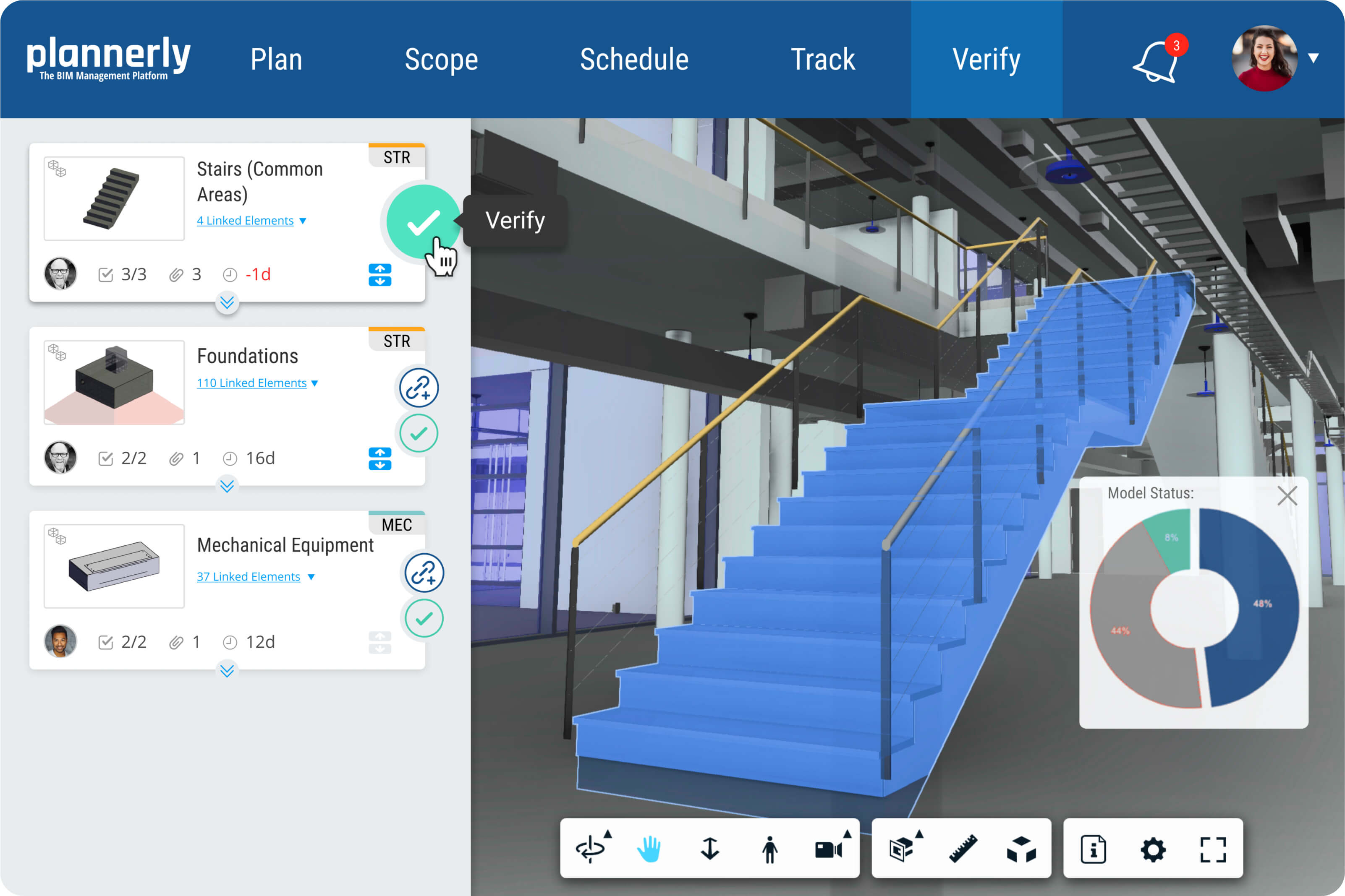 Plannerly - Verify Module - for model checking and BIM compliance