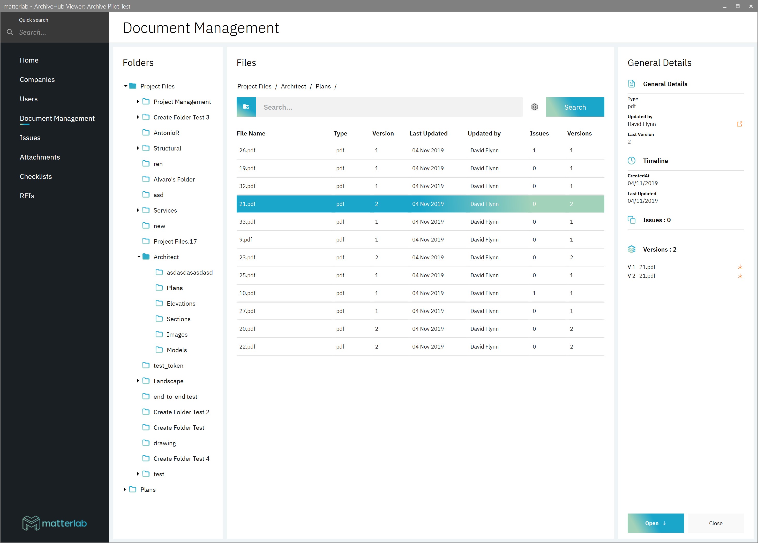 Viewer - Document management