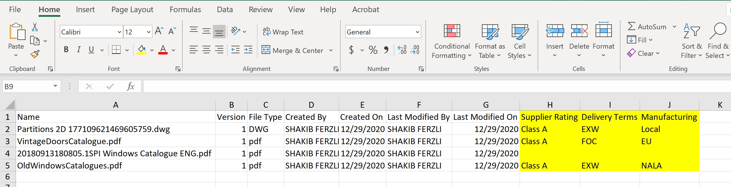Power Search 2021 - Excel output
