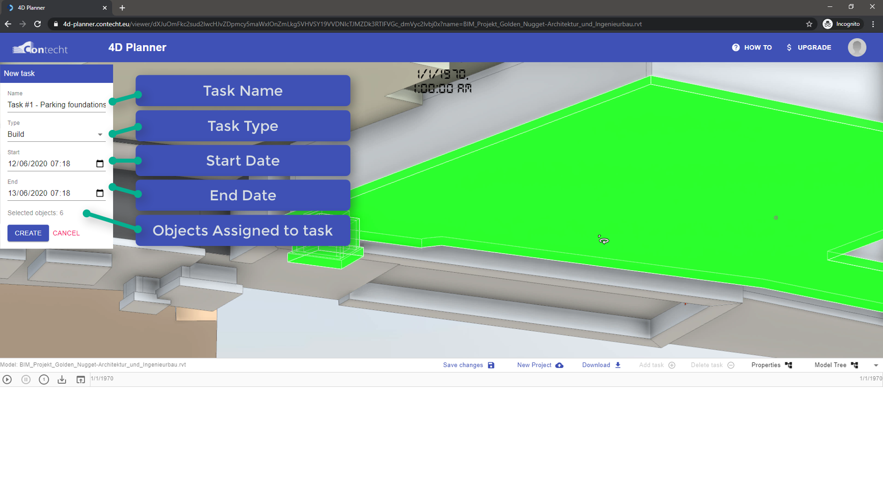 4D Planner-New task creation