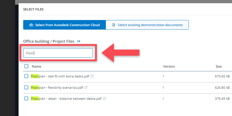 Search in Autodesk Construction Cloud